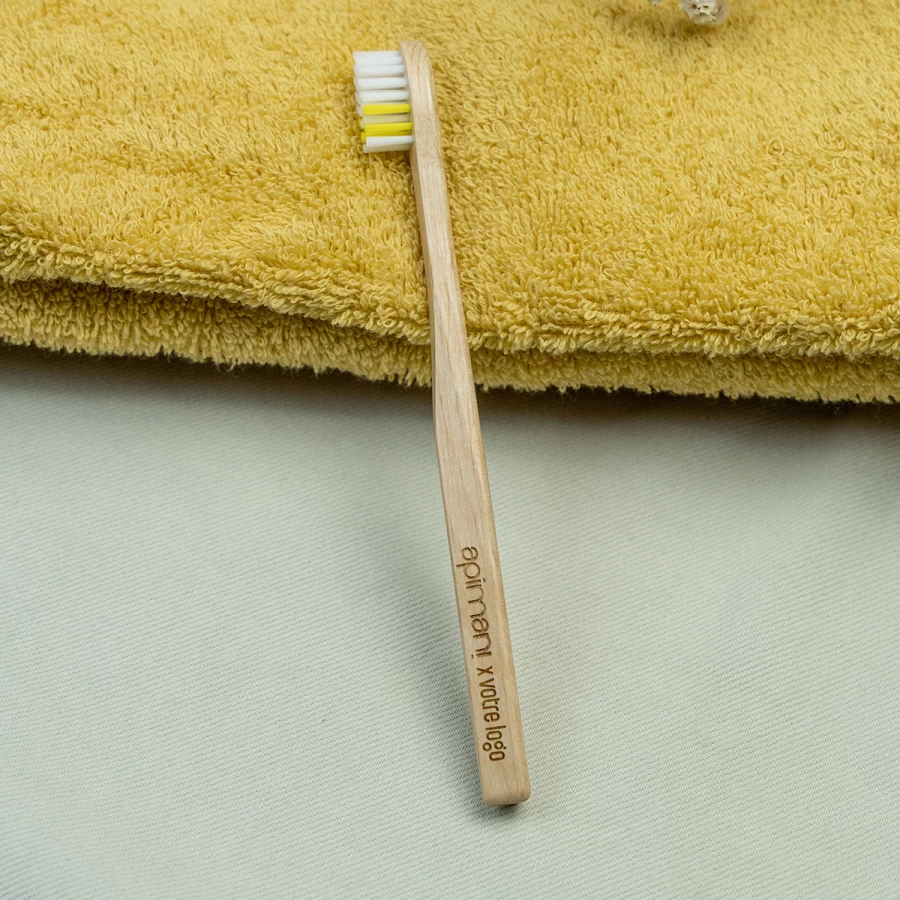 PACK DE 15 - Brosse à dents personnalisée en bois pour enfant - fabriquée en France